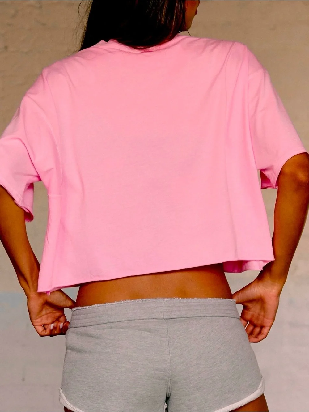 Zenana Light Pink Crop Boxy T-Shirt - Women Tops - Picture 2 of 6